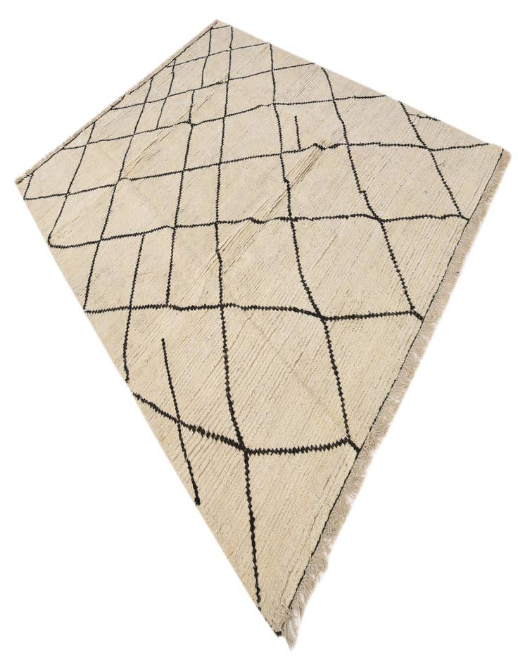 Detail image of  7' 11 x 10' 4  Hand Knotted Moroccan Wool Rug