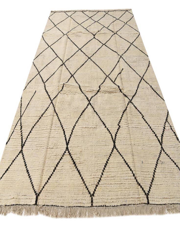 Detail image of  7' 11 x 10' 4  Hand Knotted Moroccan Wool Rug