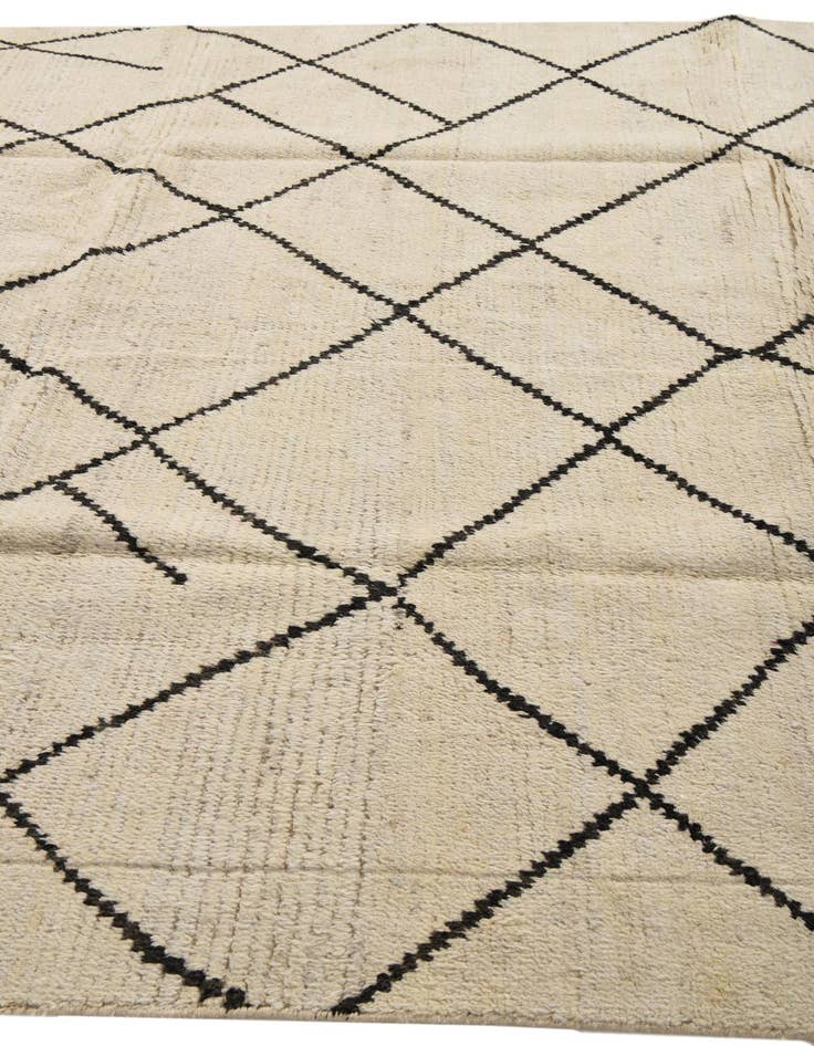 Detail image of  7' 11 x 10' 4  Hand Knotted Moroccan Wool Rug