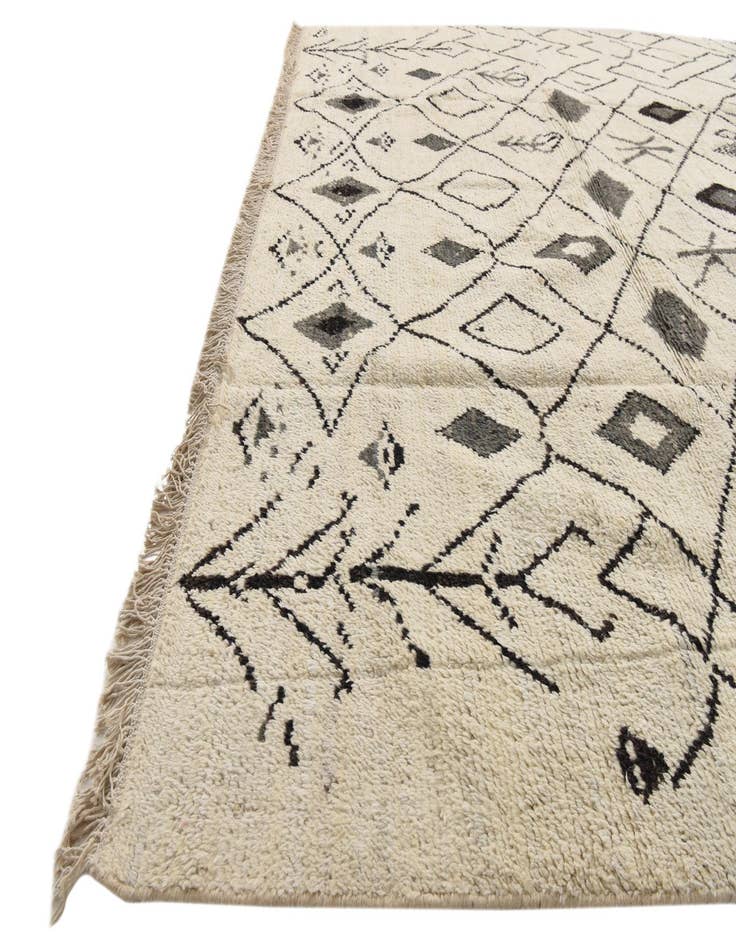 Detail image of  8' 1 x 9' 11  Hand Knotted Moroccan Wool Rug