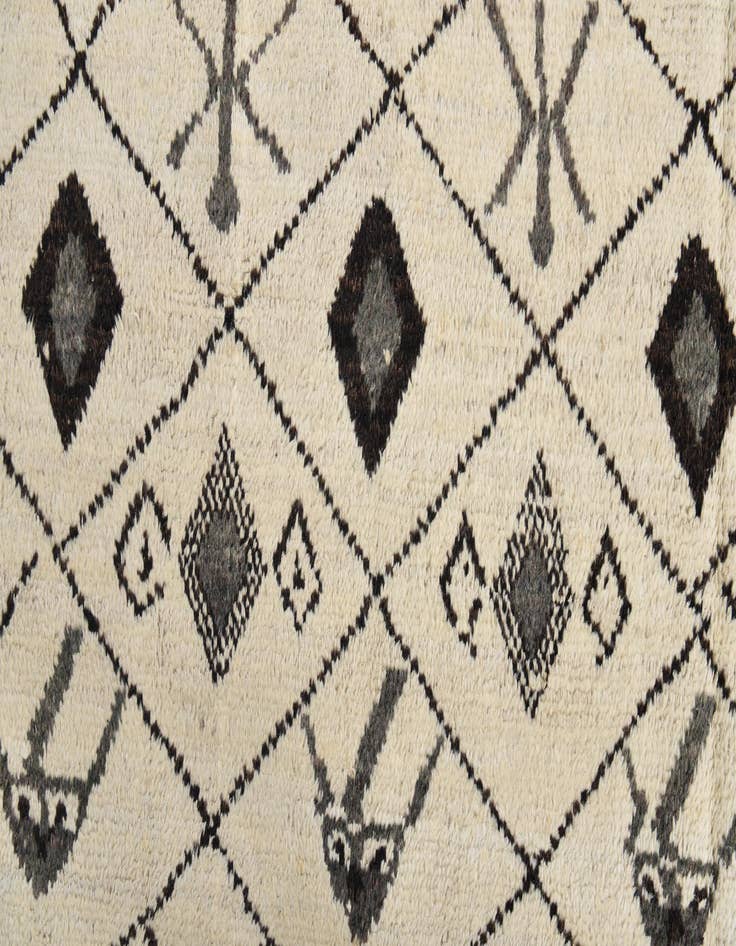 Detail image of  8' 1 x 9' 11  Hand Knotted Moroccan Wool Rug