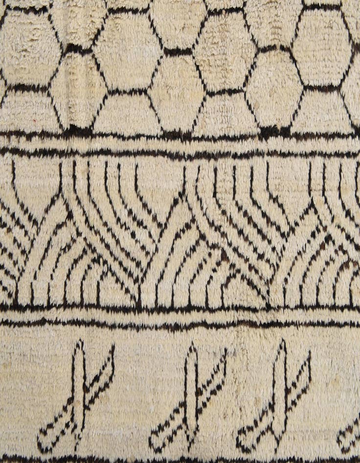 Detail image of  8' 2 x 10'  Hand Knotted Moroccan Wool Rug