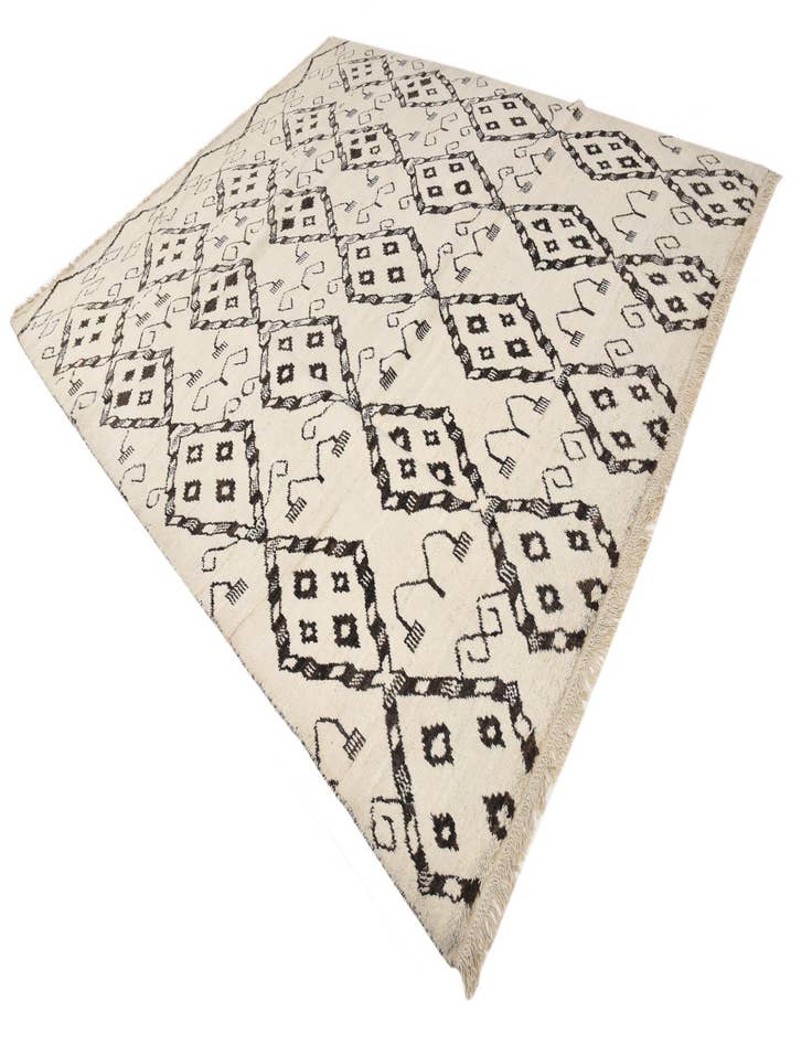 Detail image of  9' 3 x 11' 4  Hand Knotted Moroccan Wool Rug