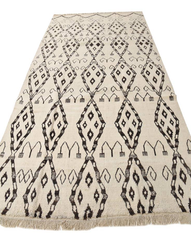 Detail image of  9' 3 x 11' 4  Hand Knotted Moroccan Wool Rug