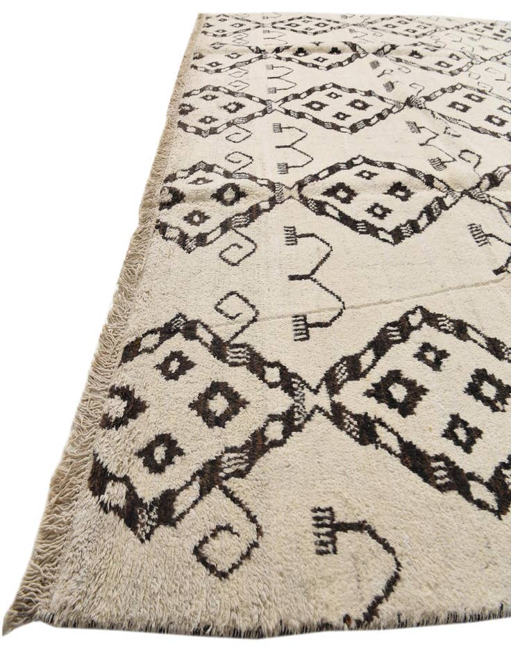 Detail image of  9' 3 x 11' 4  Hand Knotted Moroccan Wool Rug