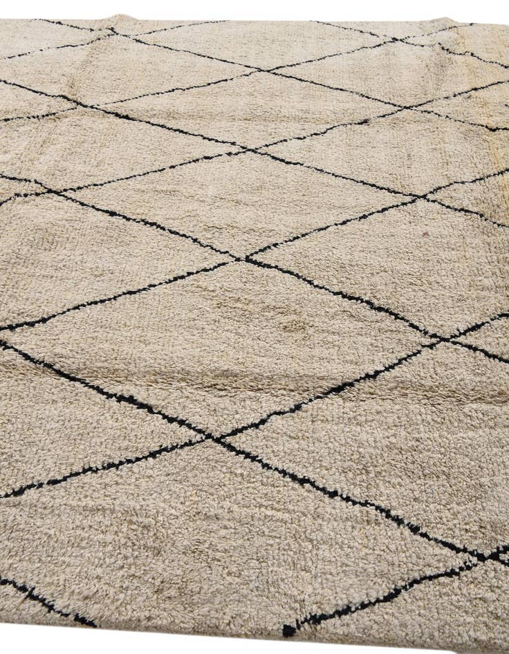 Detail image of  8' x 10' 5  Hand Knotted Moroccan Wool Rug