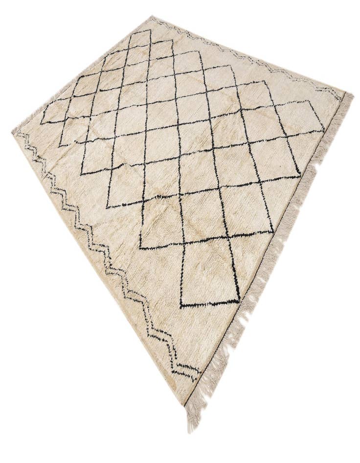 Detail image of  7' 11 x 10' 1  Hand Knotted Moroccan Wool Rug