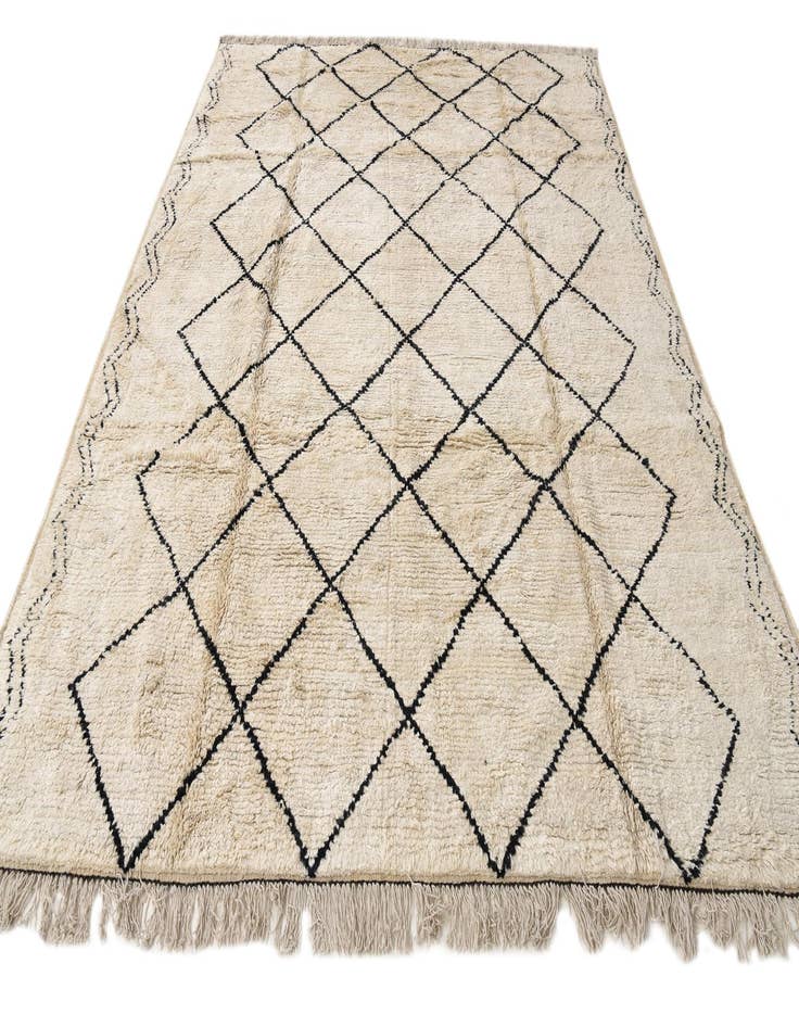 Detail image of  7' 11 x 10' 1  Hand Knotted Moroccan Wool Rug