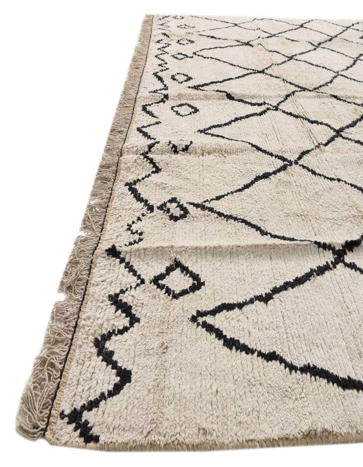 Detail image of  8' x 10'  Hand Knotted Moroccan Wool Rug