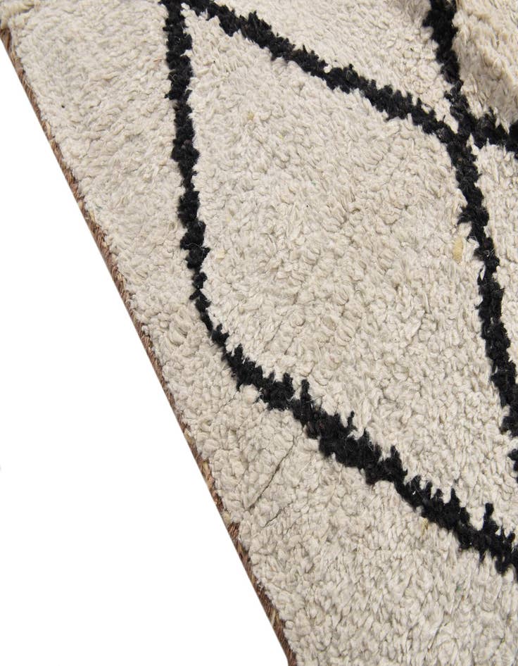 Detail image of  8' x 10'  Hand Knotted Moroccan Wool Rug