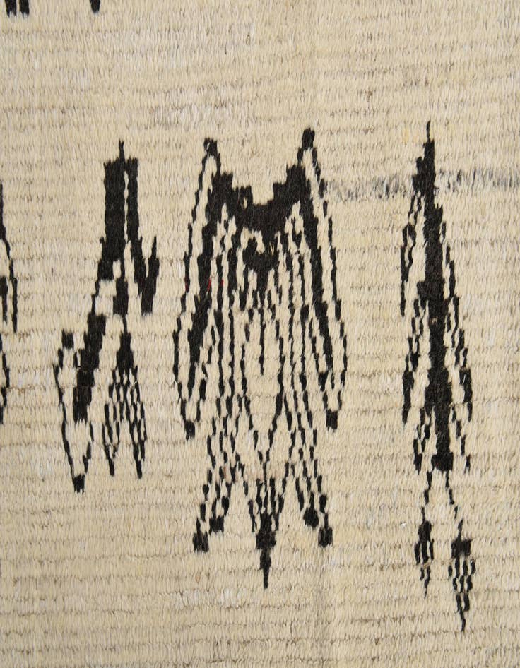 Detail image of  9' x 13'  Hand Knotted Moroccan Wool Rug