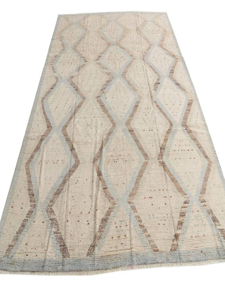 Detail image of  8' x 10' 1  Hand Knotted Moroccan Wool Rug