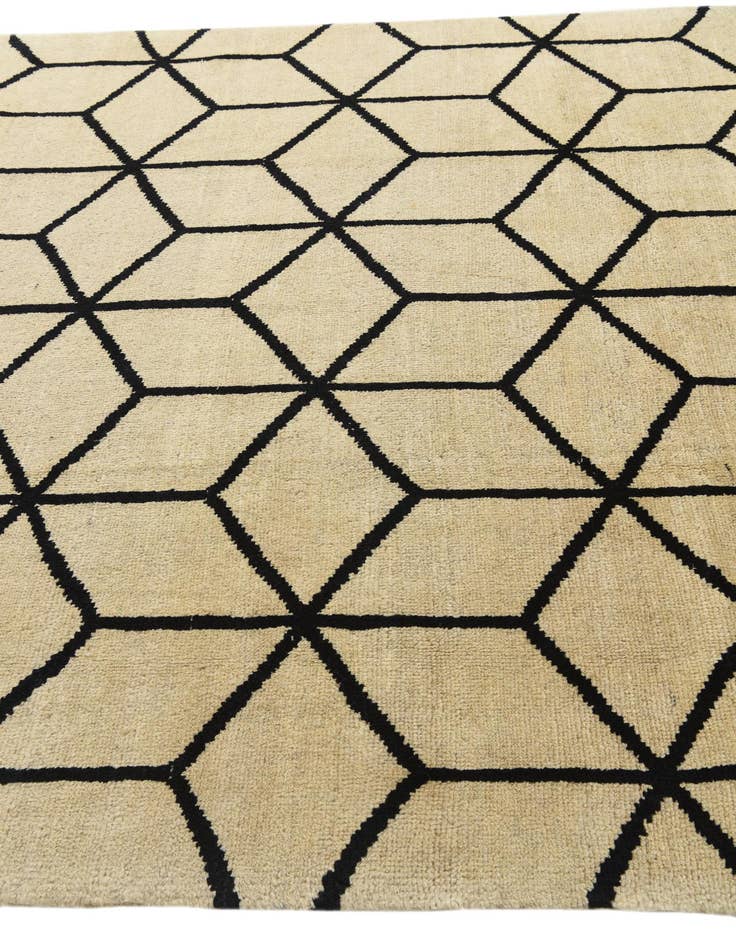 Detail image of  6' 2 x 10' 5  Hand Knotted Moroccan Wool Rug
