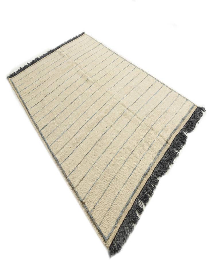 Detail image of  6' 4 x 9' 1  Hand Knotted Moroccan Wool Rug