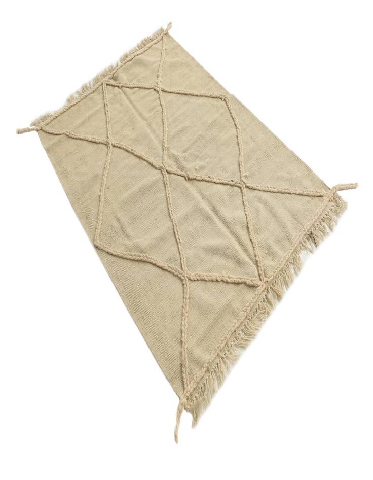 Detail image of  3' 5 x 4' 10  Hand Woven Moroccan Wool Rug