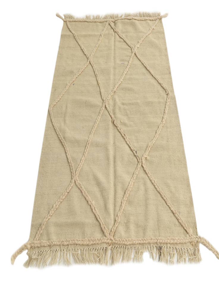 Detail image of  3' 5 x 4' 10  Hand Woven Moroccan Wool Rug