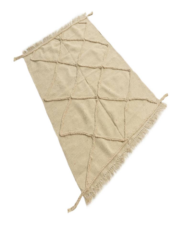 Detail image of  3' 6 x 5'  Hand Woven Moroccan Wool Rug