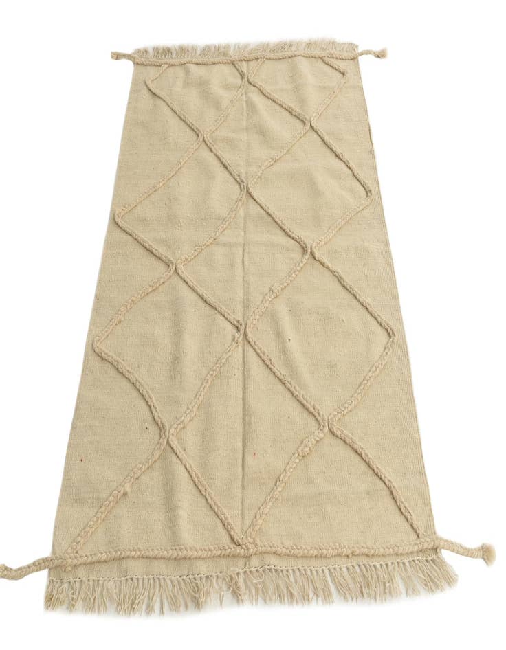 Detail image of  3' 6 x 5'  Hand Woven Moroccan Wool Rug