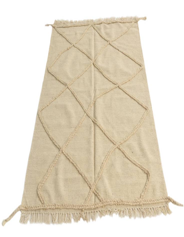 Detail image of  3' 7 x 5'  Hand Woven Moroccan Wool Rug