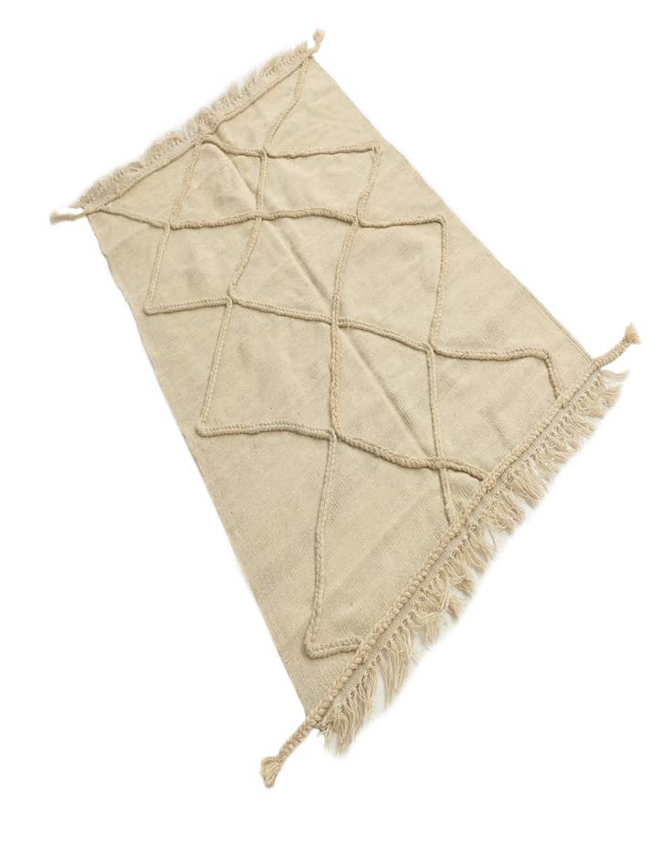 Detail image of  3' 6 x 5' 2  Hand Woven Moroccan Wool Rug