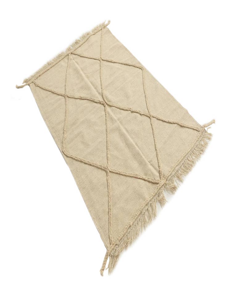 Detail image of  3' 4 x 5'  Hand Woven Moroccan Wool Rug