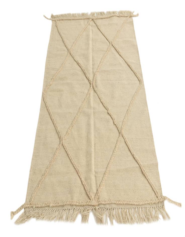 Detail image of  3' 4 x 5'  Hand Woven Moroccan Wool Rug