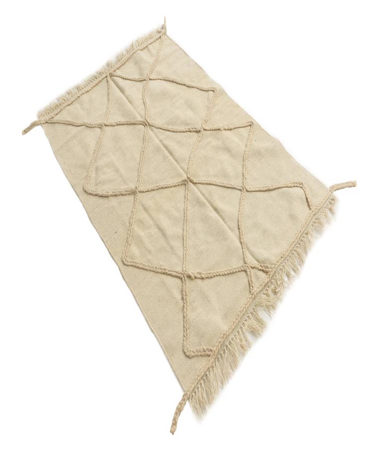 Detail image of  3' 5 x 5' 1  Hand Knotted Moroccan Wool Rug