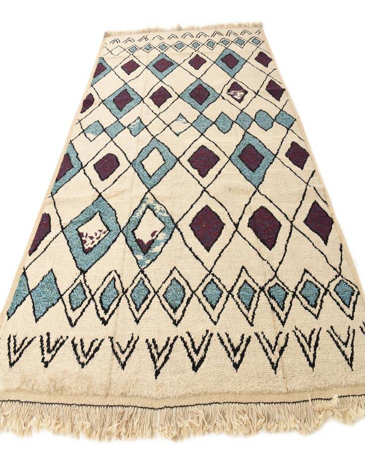 Detail image of  9' 3 x 12' 4  Hand Knotted Moroccan Wool Rug