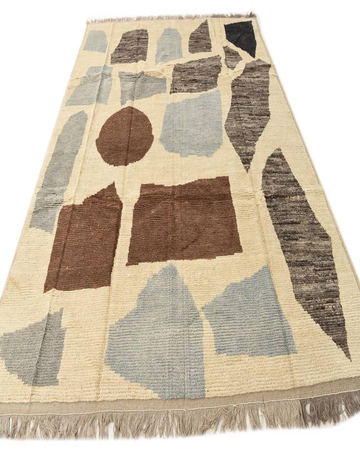 Detail image of  8' 5 x 10' 5  Hand Knotted Moroccan Wool Rug