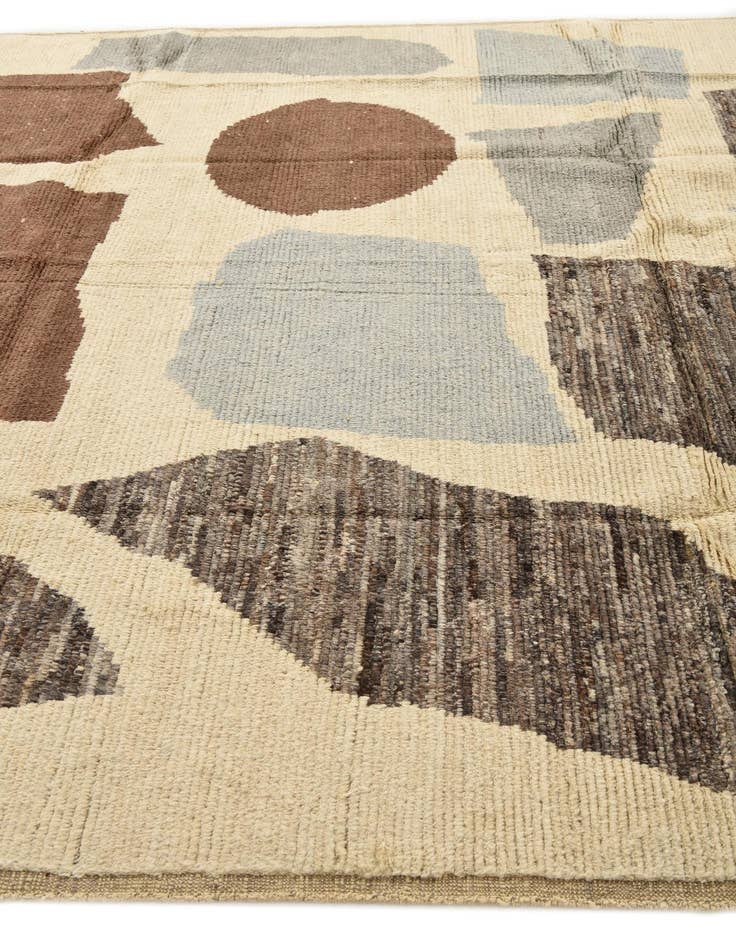 Detail image of  8' 5 x 10' 5  Hand Knotted Moroccan Wool Rug
