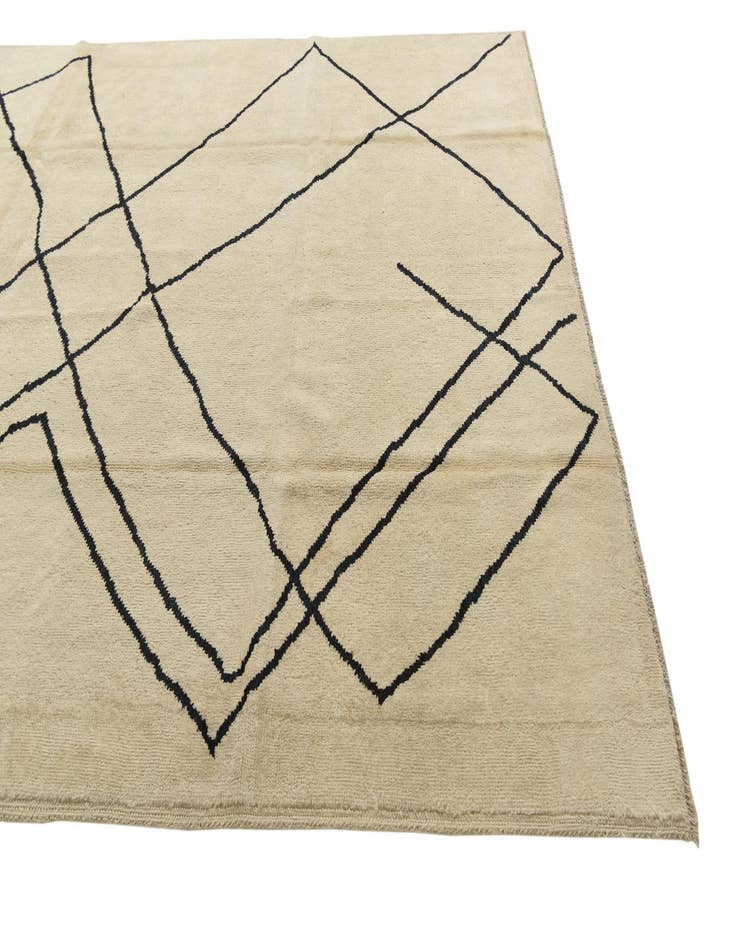 Detail image of  8' x 9' 5  Hand Knotted Moroccan Wool Rug