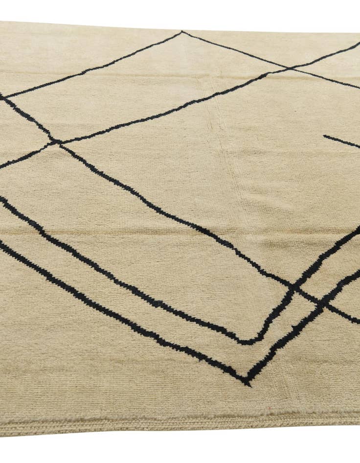 Detail image of  8' x 9' 5  Hand Knotted Moroccan Wool Rug