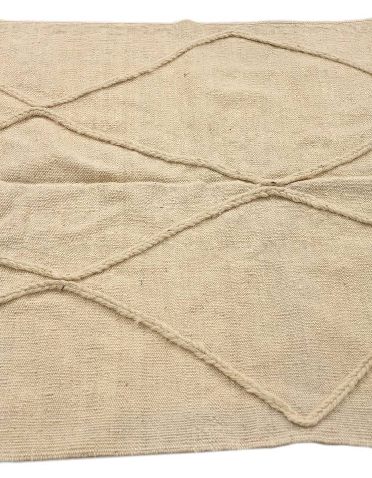 Detail image of  3' 4 x 4' 9  Hand Knotted Moroccan Wool Rug