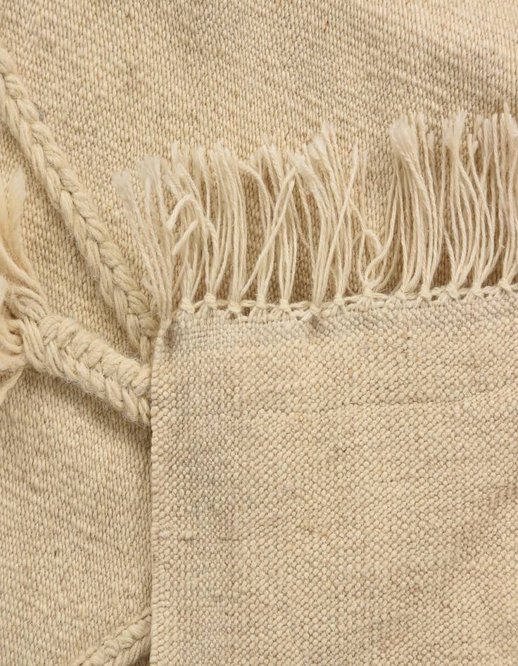 Detail image of  3' 4 x 4' 9  Hand Knotted Moroccan Wool Rug