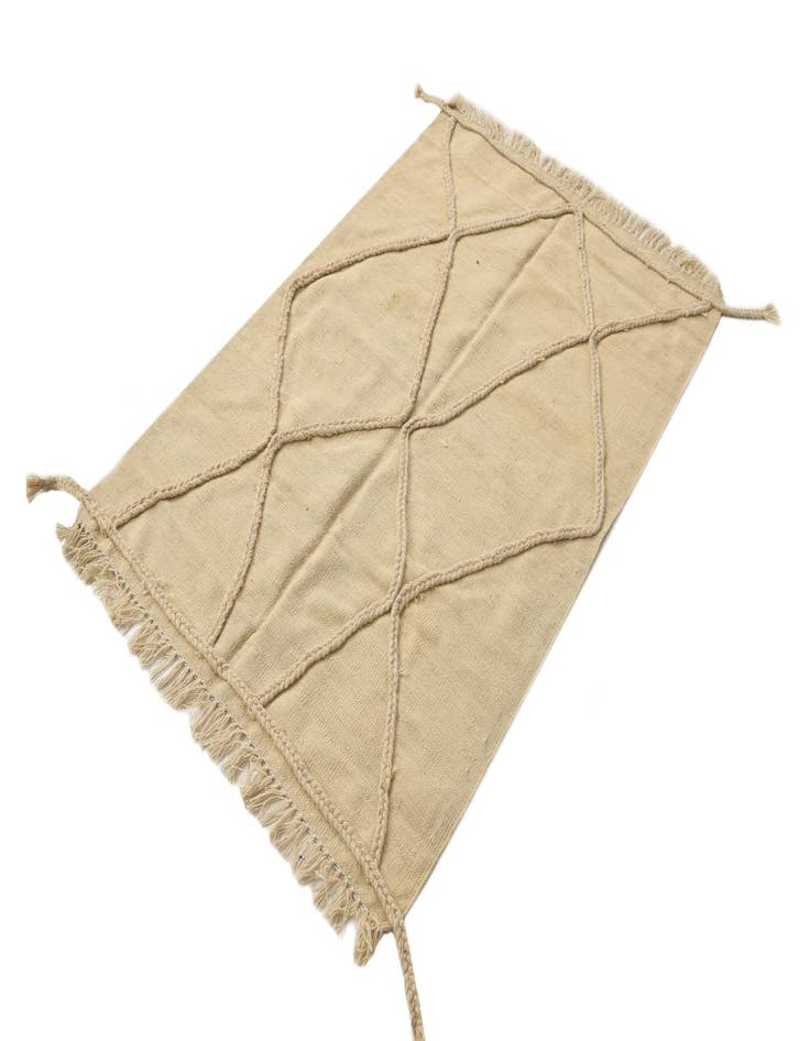 Detail image of  3' 6 x 6' 5  Hand Knotted Moroccan Wool Rug