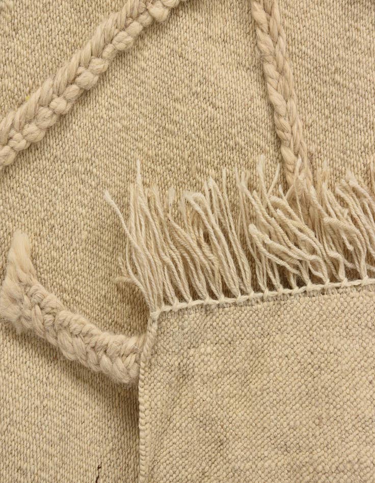 Detail image of  3' 6 x 4' 9  Hand Knotted Moroccan Wool Rug