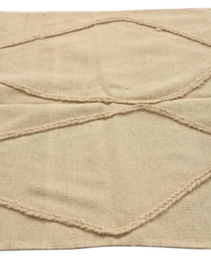 Detail image of  3' 4 x 4' 11  Hand Knotted Moroccan Wool Rug