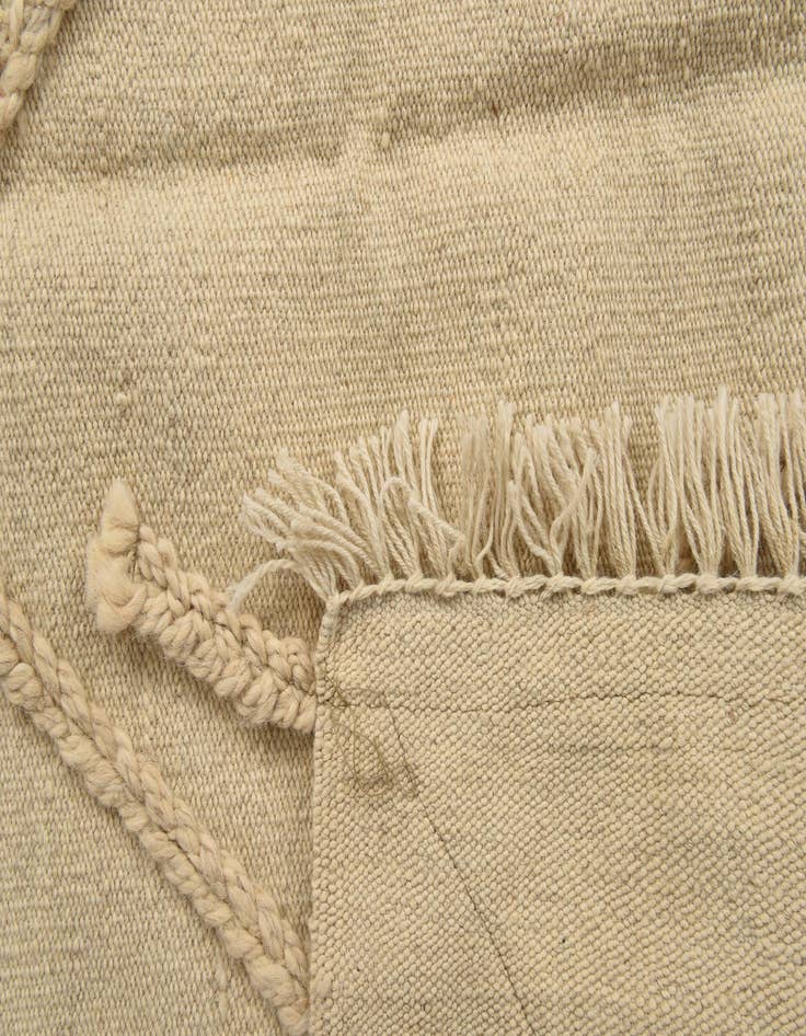 Detail image of  3' 4 x 4' 11  Hand Knotted Moroccan Wool Rug