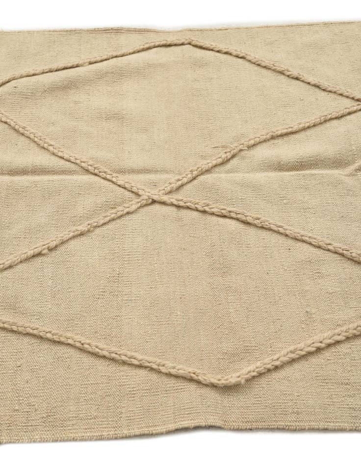 Detail image of  3' 5 x 4' 11  Hand Knotted Moroccan Wool Rug