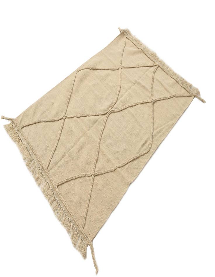 Detail image of  3' 5 x 5' 2  Hand Knotted Moroccan Wool Rug