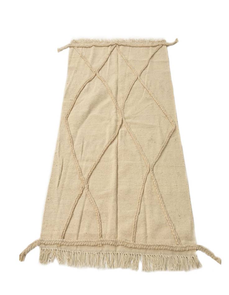 Detail image of  3' 5 x 4' 10  Hand Knotted Moroccan Wool Rug