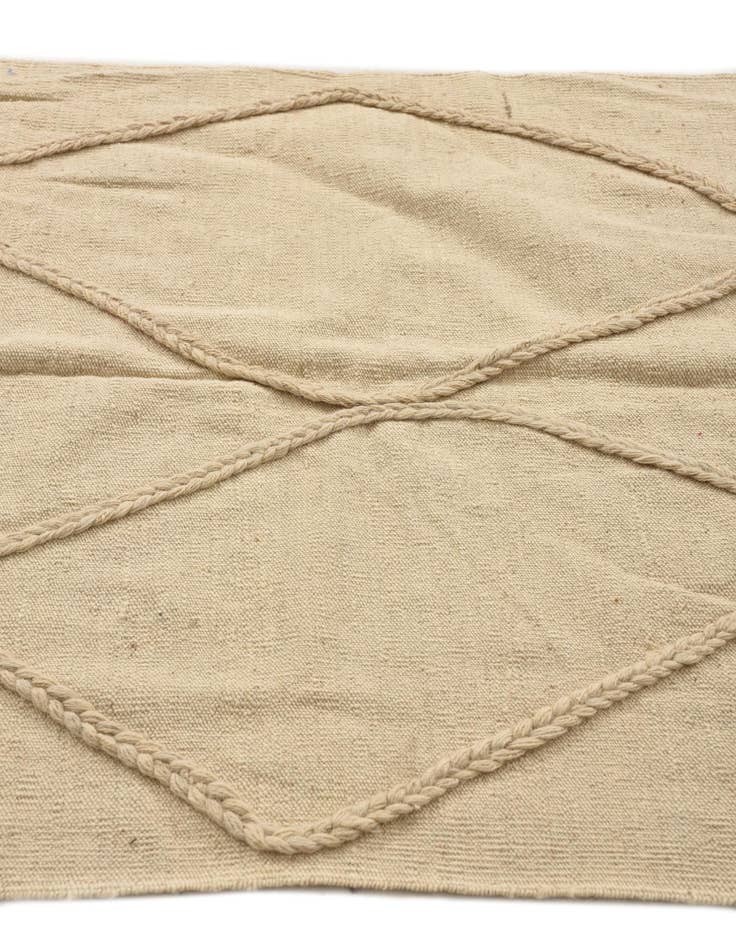 Detail image of  3' 5 x 4' 10  Hand Knotted Moroccan Wool Rug