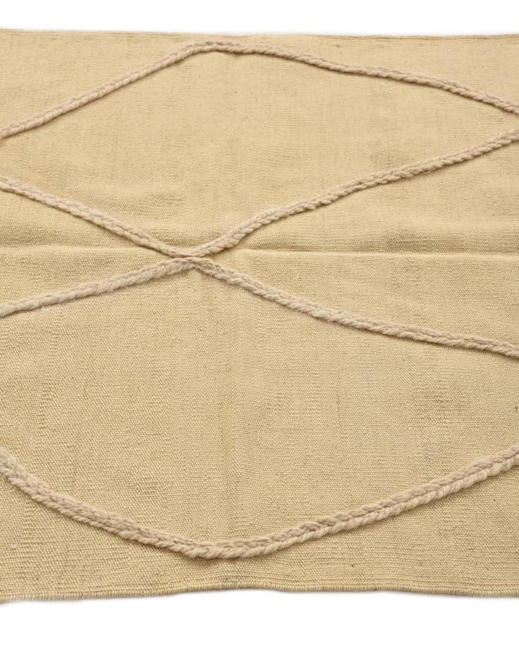 Detail image of  3' 5 x 5'  Hand Knotted Moroccan Wool Rug