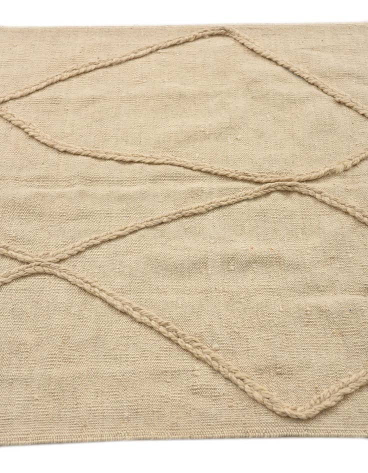 Detail image of  3' 4 x 4' 10  Hand Knotted Moroccan Wool Rug