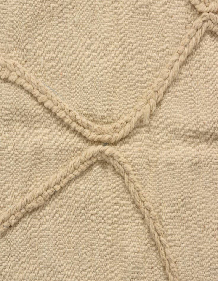 Detail image of  3' 4 x 4' 10  Hand Knotted Moroccan Wool Rug