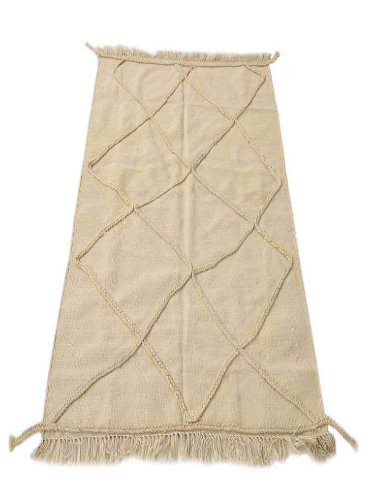 Detail image of  3' 6 x 4' 10  Hand Knotted Moroccan Wool Rug