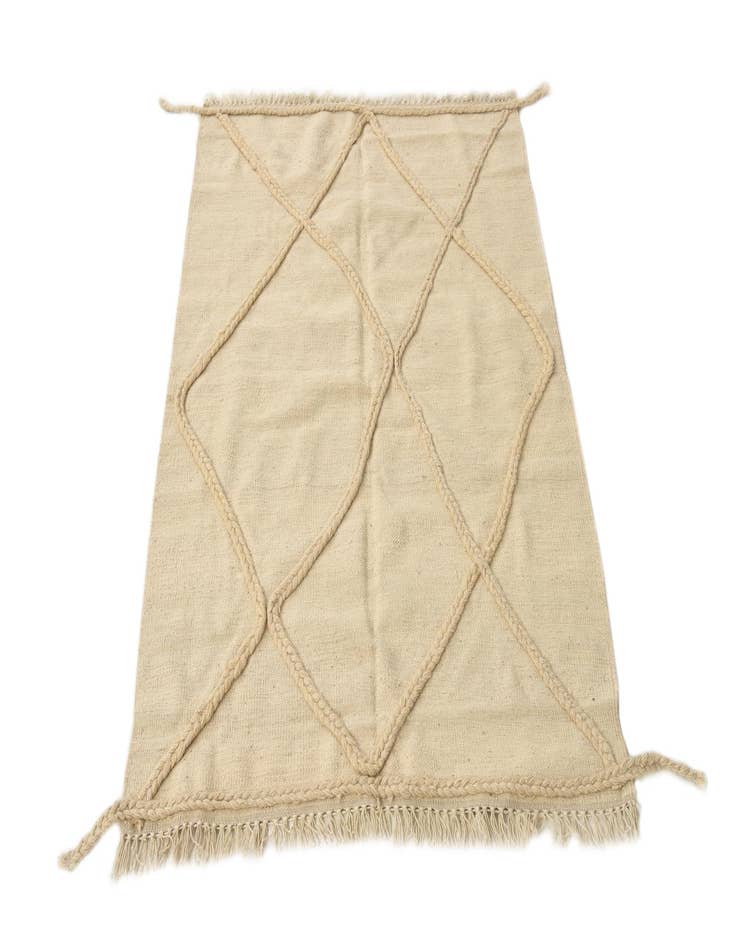 Detail image of  3' 7 x 5' 10  Hand Knotted Moroccan Wool Rug