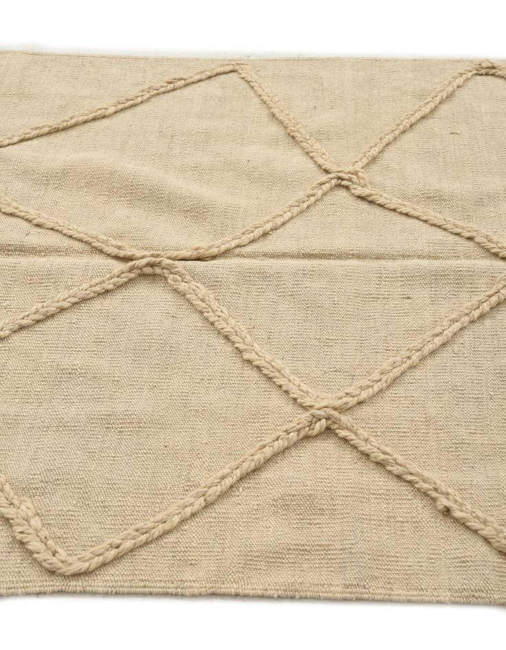 Detail image of  3' 5 x 5'  Hand Knotted Moroccan Wool Rug