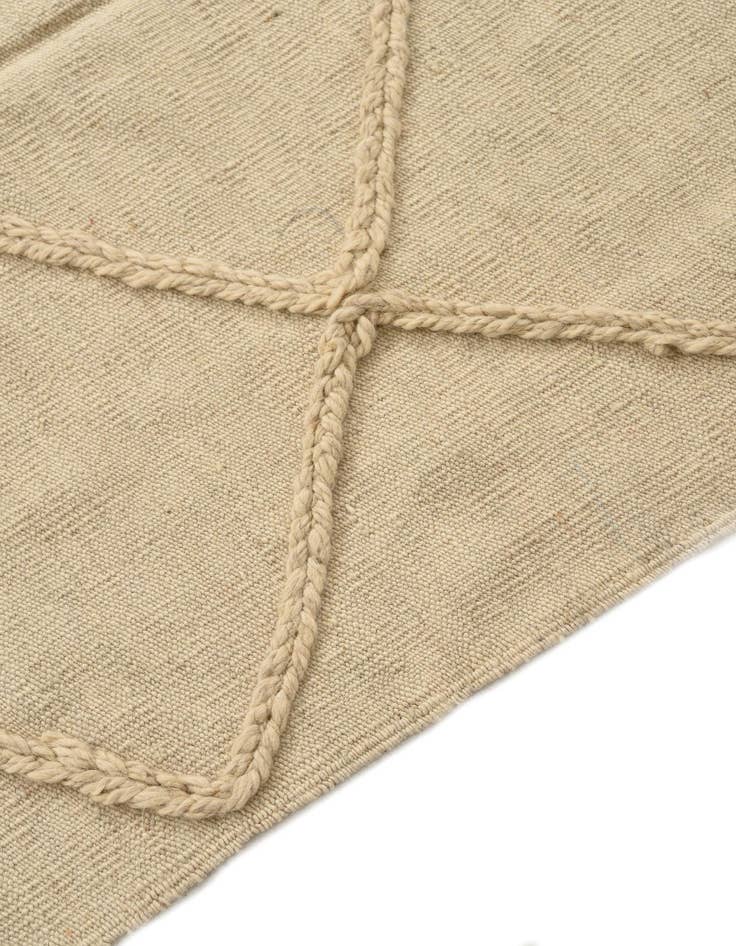 Detail image of  3' 5 x 5'  Hand Knotted Moroccan Wool Rug