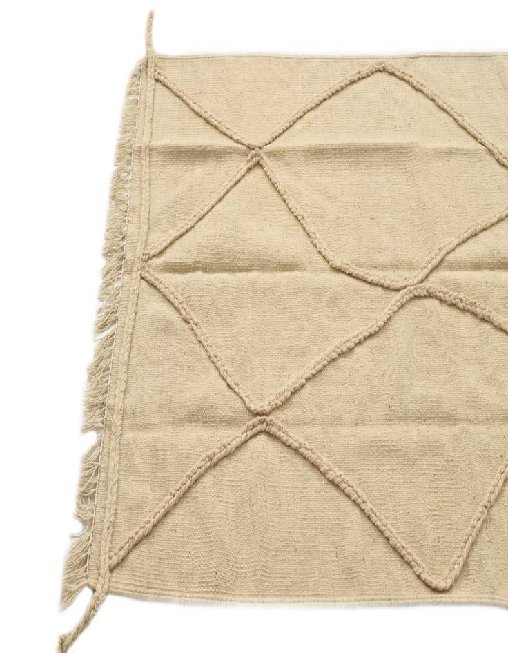 Detail image of  3' 6 x 4' 11  Hand Knotted Moroccan Wool Rug